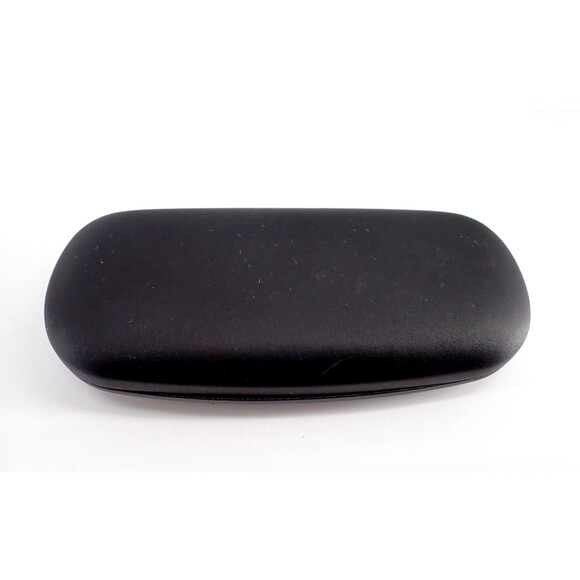 Ralph Lauren Hard Shell Designer Eye Glass Case Black Clam Shell Cloth Lining - Picture 3 of 7